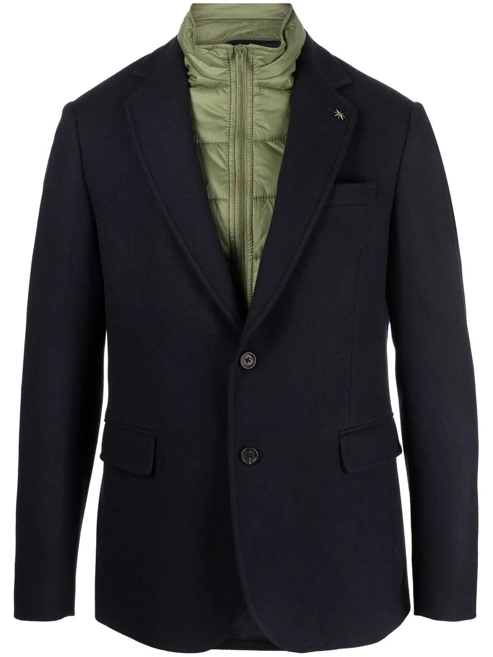 

Manuel Ritz blazer con doble capa y botones - Azul