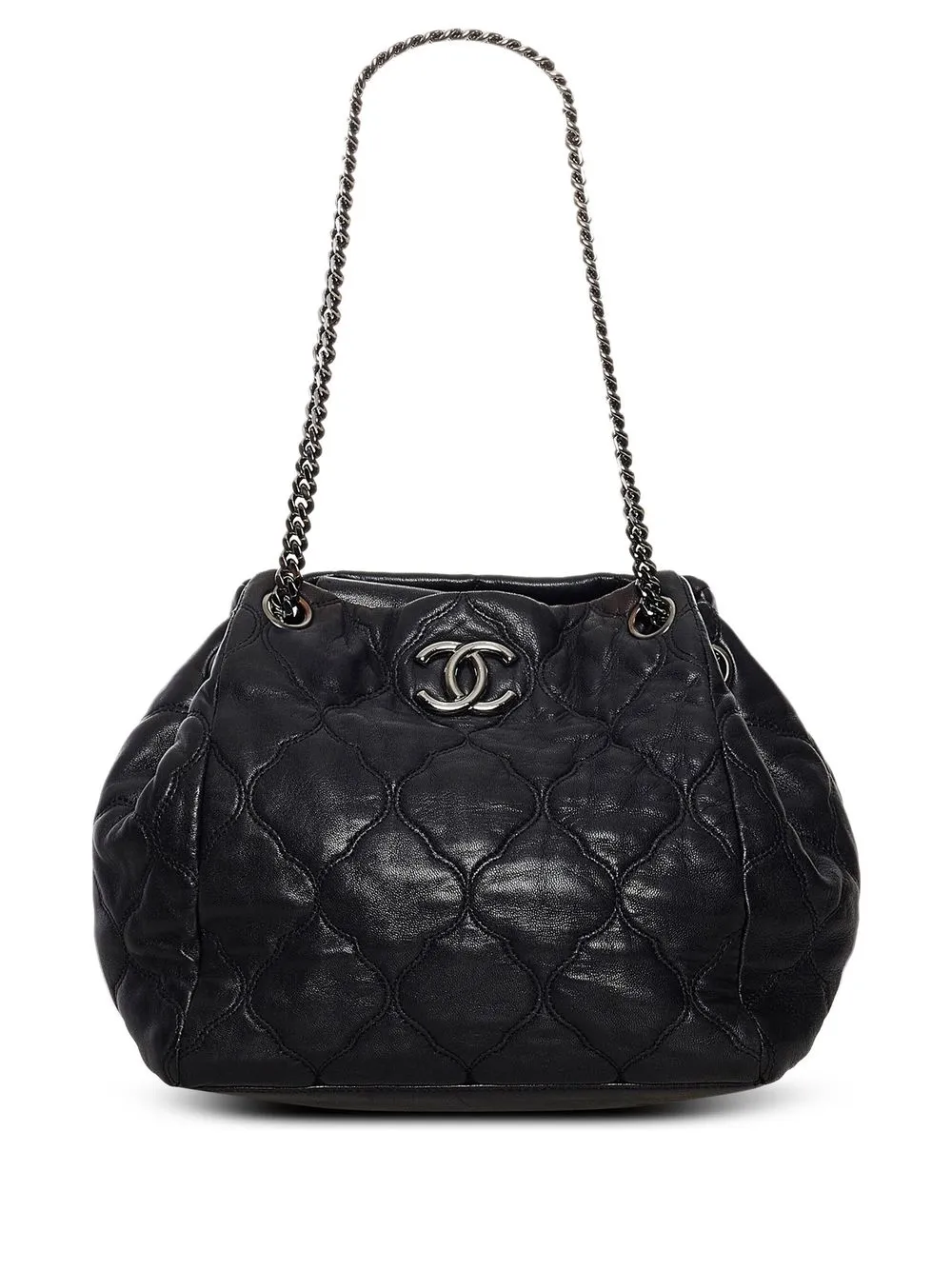 

Chanel Pre-Owned 2008-2009 diamond-quilted CC logo shoulder bag - Black