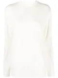 Jil Sander crew neck pullover sweater - White