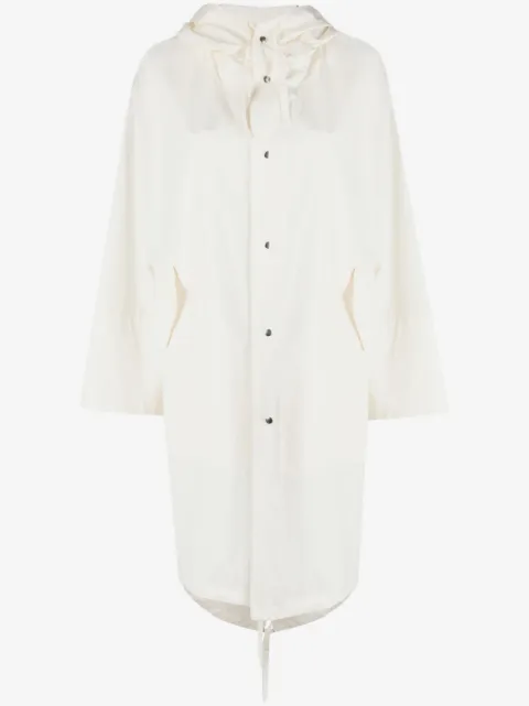 Jil Sander logo-print drawstring coat