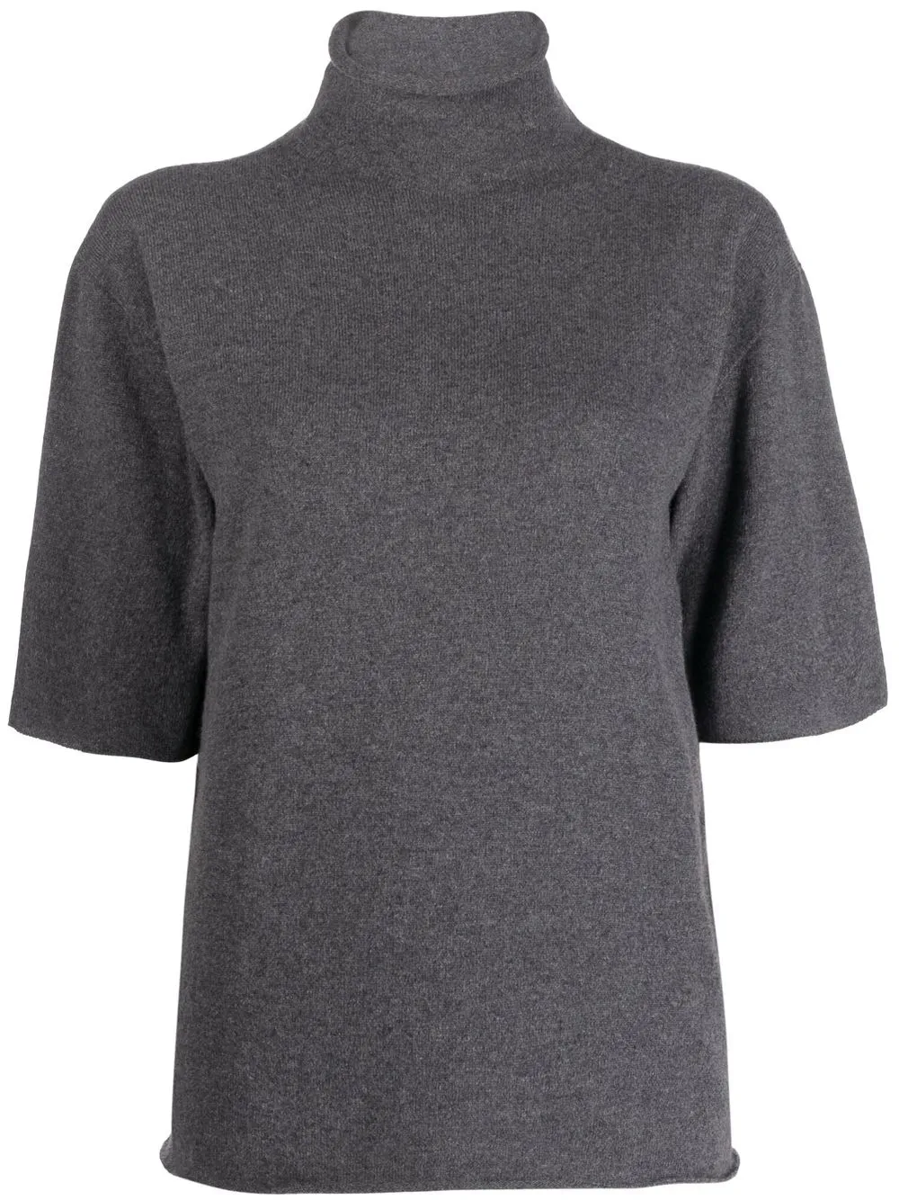 

Jil Sander short-sleeved roll-neck knitted top - Grey