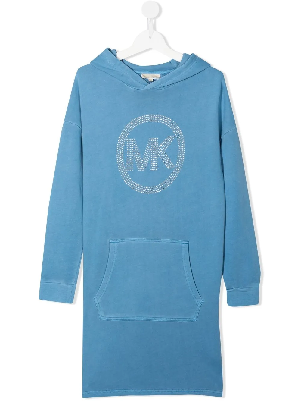 

Michael Kors Kids vestido con capucha y con logo de cristal - Azul