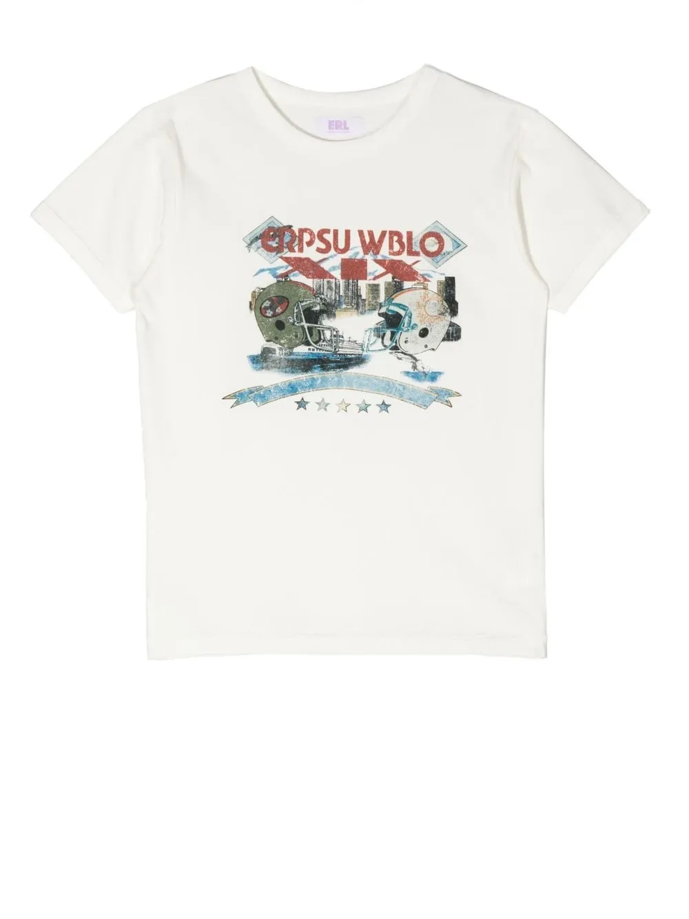 

ERL KIDS playera Superbowl con estampado gráfico - Blanco