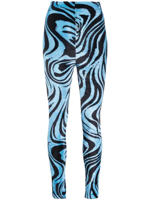 Philosophy Di Lorenzo Serafini velvet swirl-print leggings