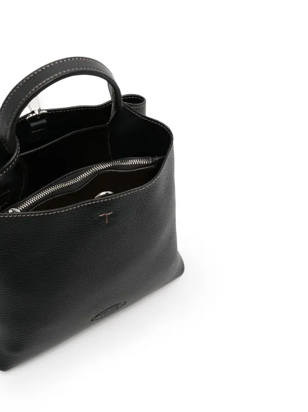Tod's Timeless Leather Tote Bag | Black | FARFETCH RO