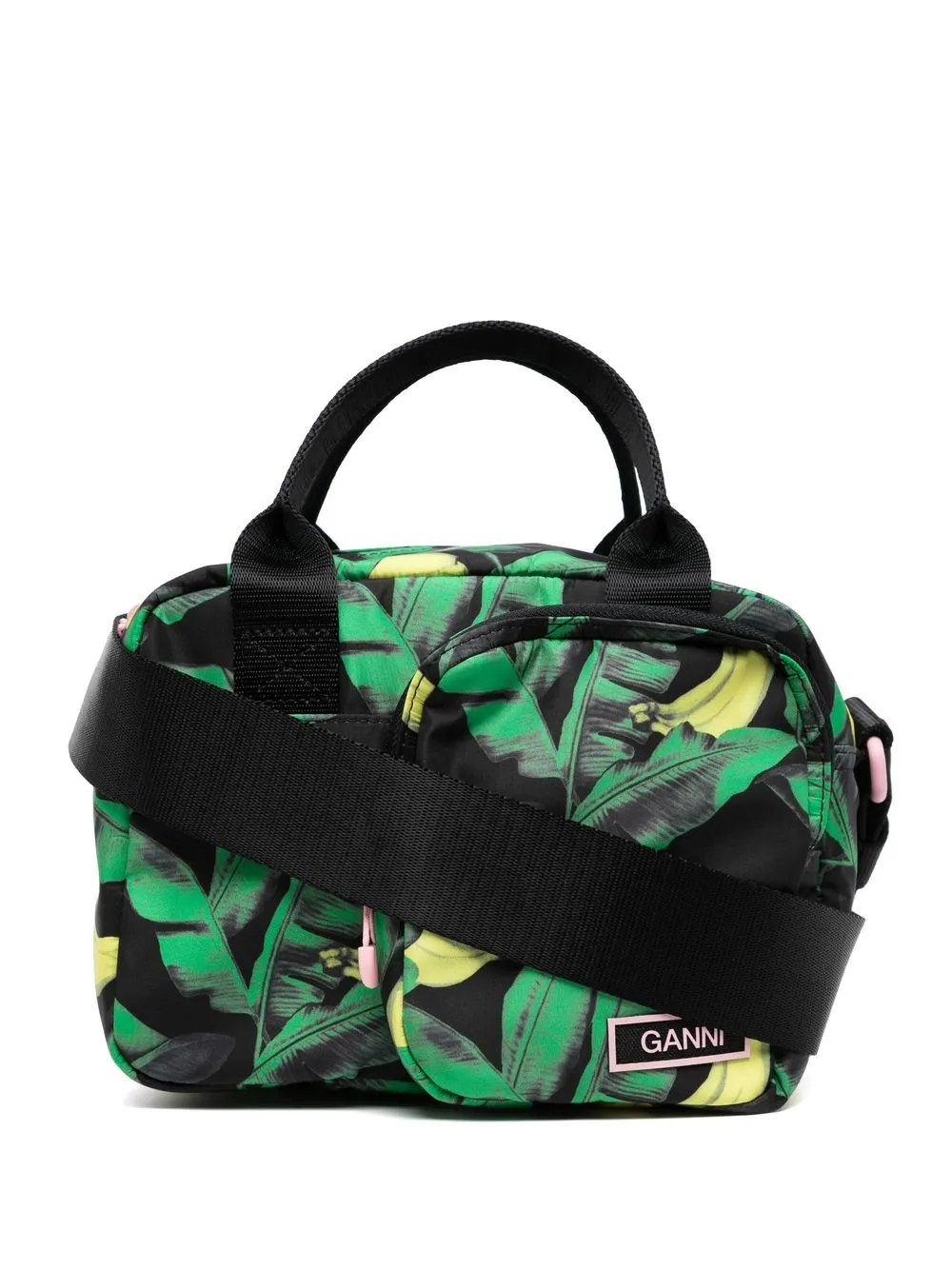 

GANNI Festival leaf-print crossbody bag - Green