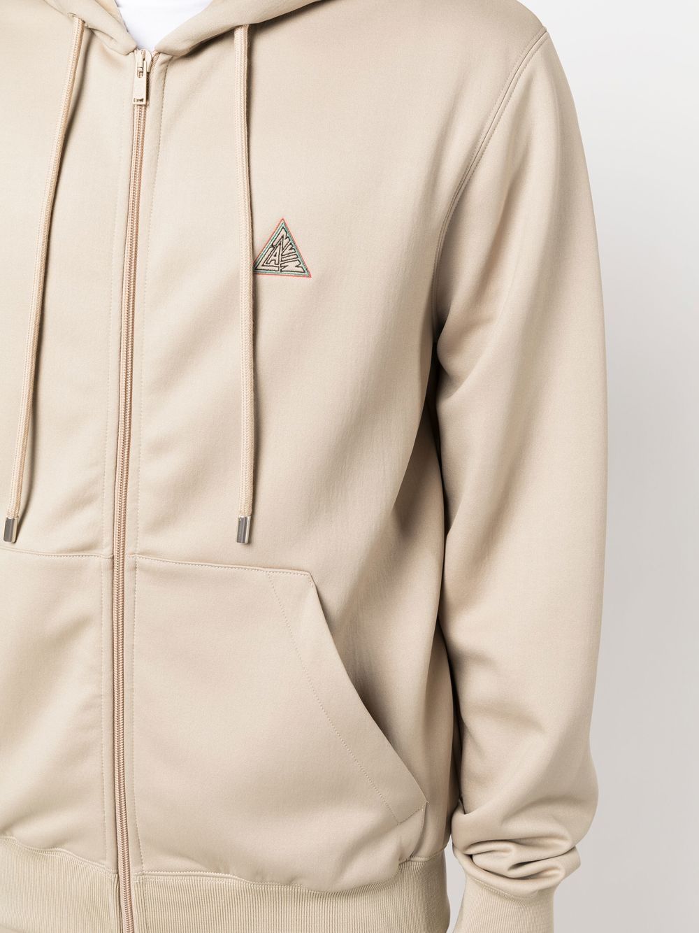 Lanvin logo-embroidered zip-up hoodie Men