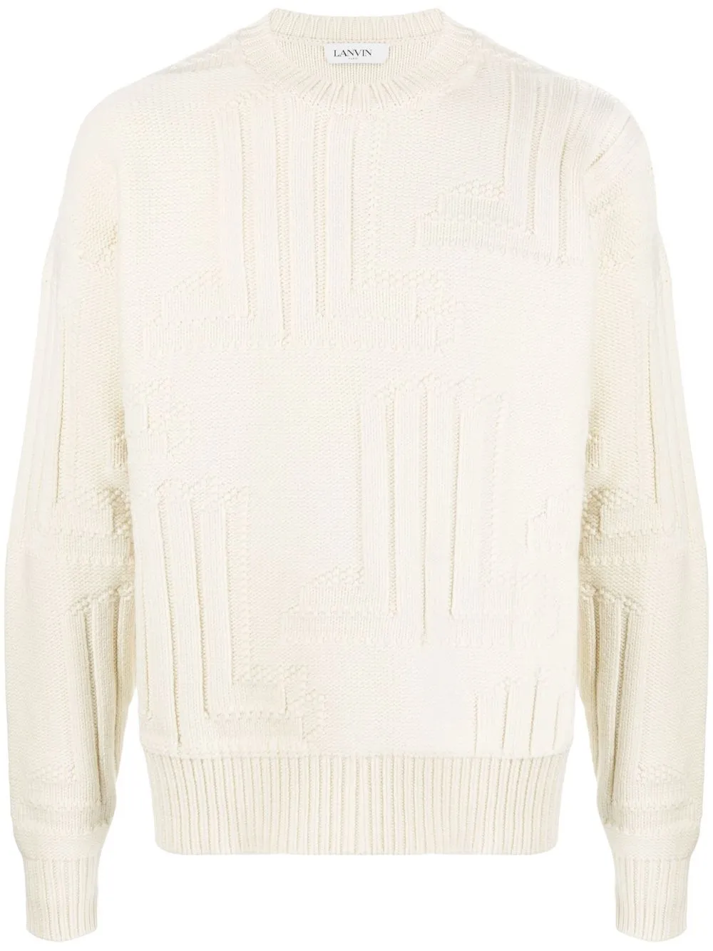 

Lanvin JL3D jacquard crew-neck jumper - White