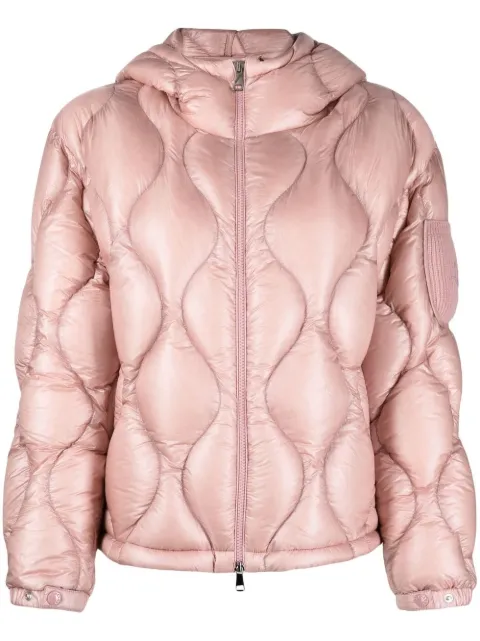 Moncler chamarra capitonada corta Anthon con capucha
