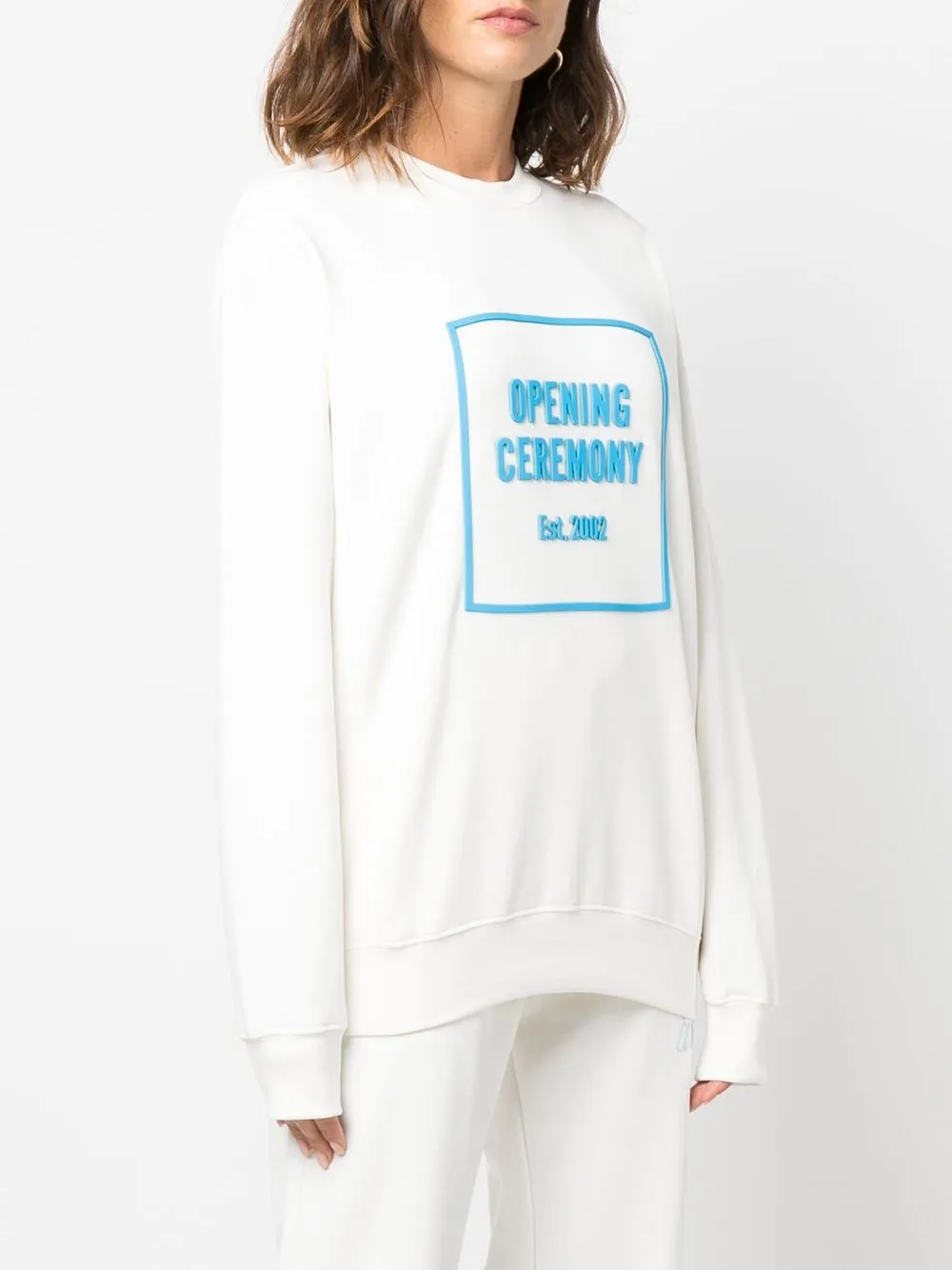 Shop Opening Ceremony 3d Box Logo Relaxed Sweatshirt In White