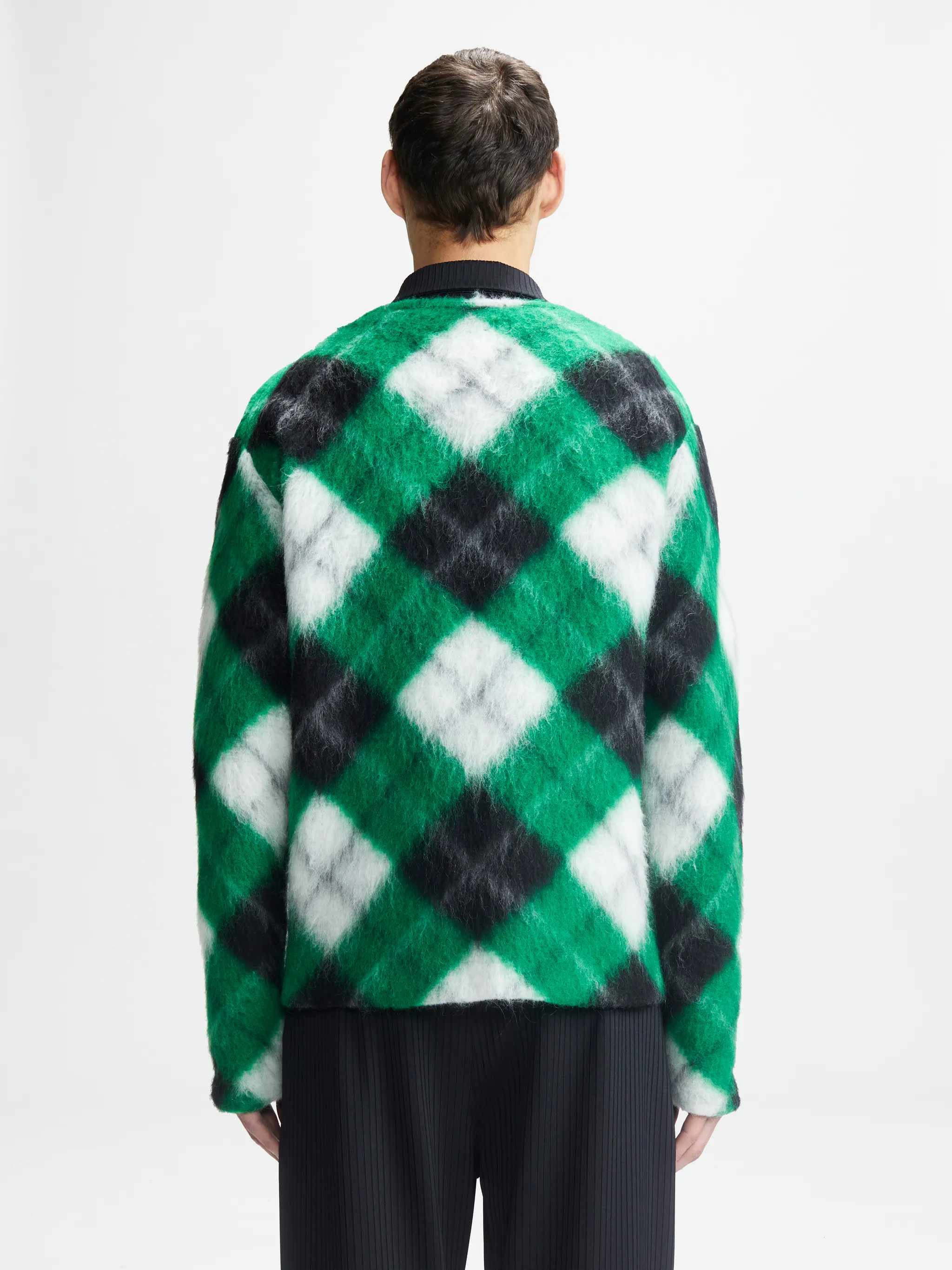 OC PATCH CHECKED CARDIGAN