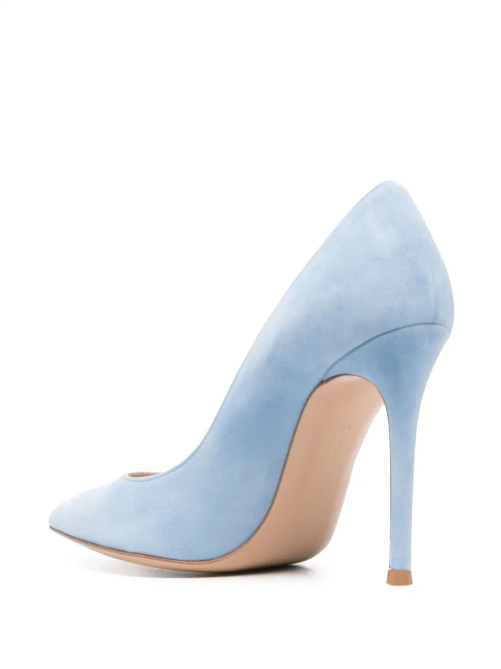  Gianvito Rossi Spitze Pumps Aus Wildleder   Blau 