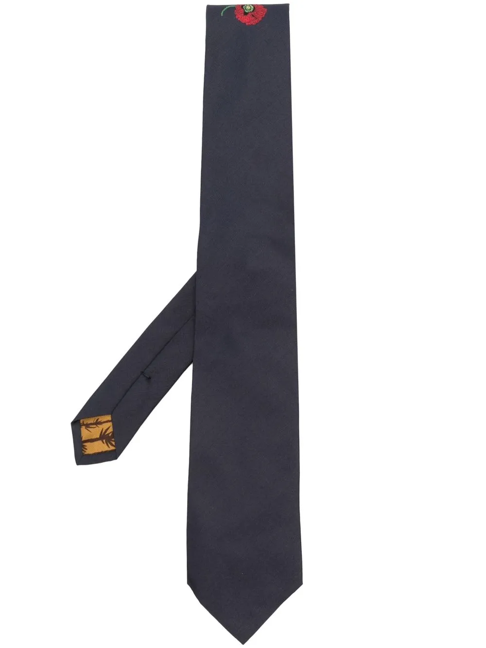 

Kenzo corbata de seda con bordado floral - Azul