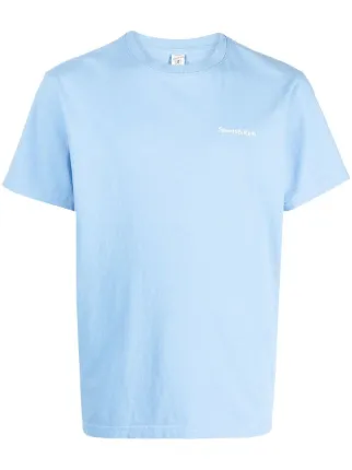 Sporty&Rich Tシャツ ロゴプリント 半袖 ライトブルー Sporty & Rich ロゴ Tシャツ | ブルー | FARFETCH JP