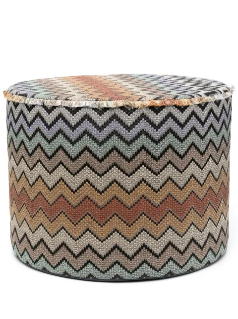 Missoni Home chevron-knit foot stool