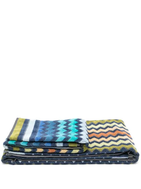 Missoni Home zigzag-print cotton bath towels
