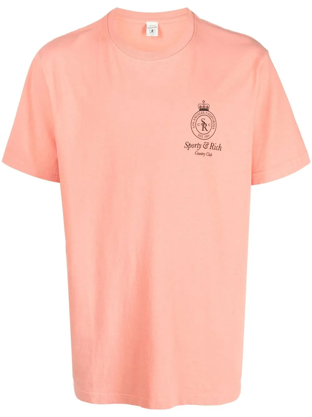 

Sporty & Rich playera con logo estampado en el pecho - Naranja