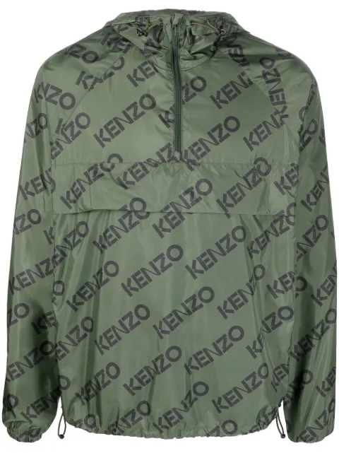 Kenzo logo-print hooded jacket