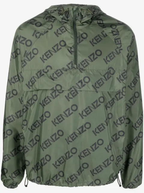 Kenzo logo-print hooded jacket