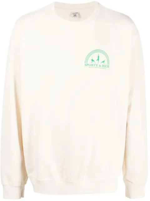 Sporty & Rich Fitness Group logo-print sweatshirt