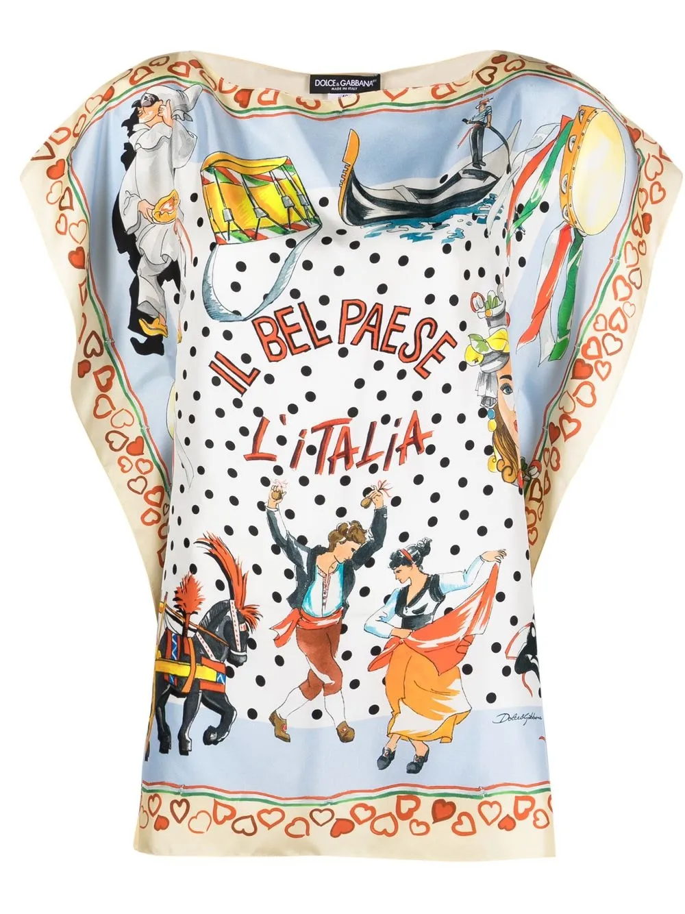 

Dolce & Gabbana top con estampado gráfico - Blanco