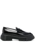 Hogan chunky leather loafers - Black