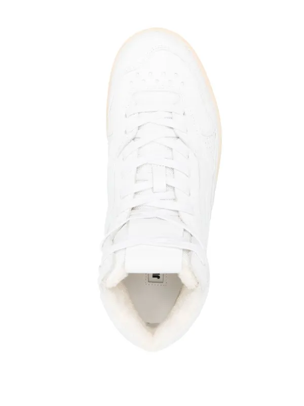 Jil Sander Basket Mid Leather Sneakers | White | FARFETCH