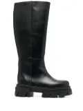 ALOHAS Katiuska leather knee-length boots - Black