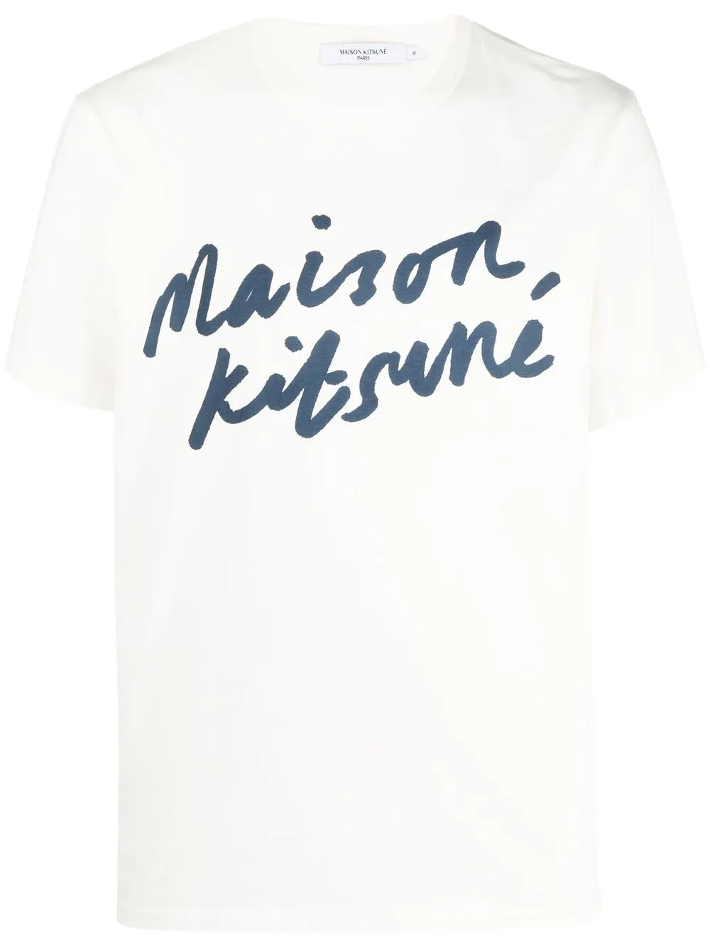 

Maison Kitsuné playera con logo estampado - Blanco