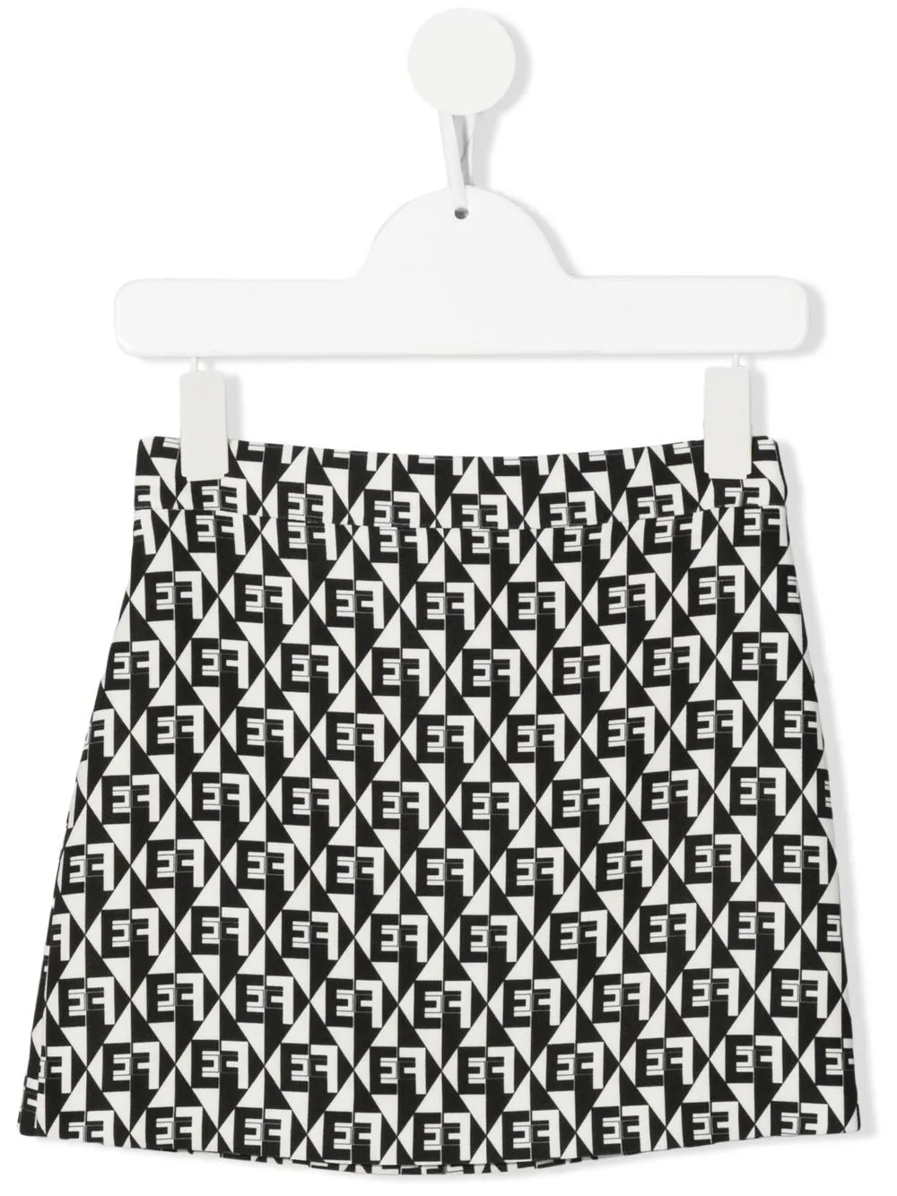 

Elisabetta Franchi La Mia Bambina monogram-print mini skirt - Black