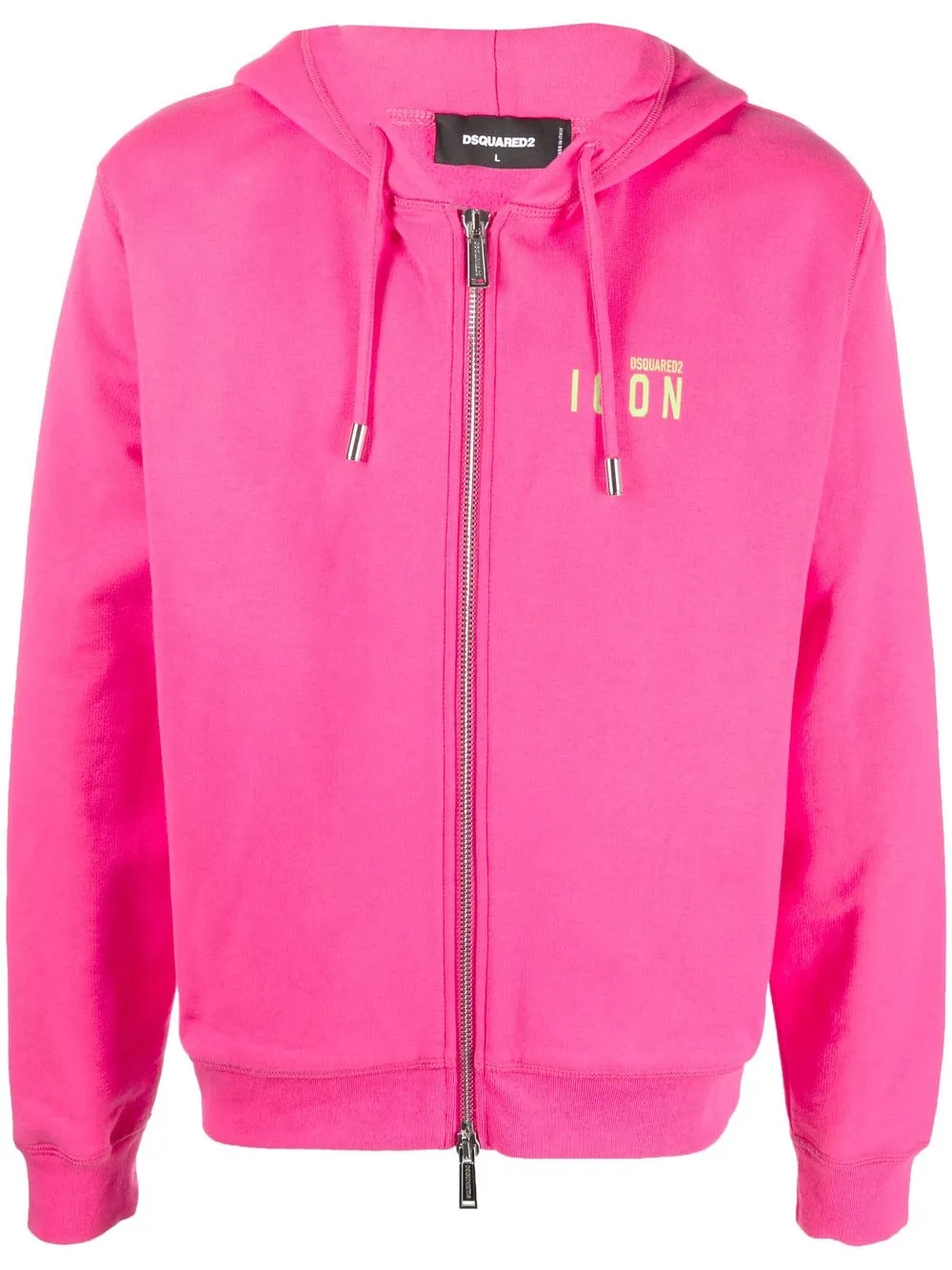 

Dsquared2 hoodie con logo estampado y cierre - Rosado