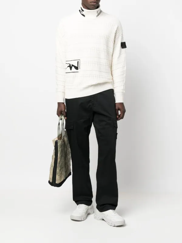 Stone Island Shadow Project Fair isle-knit mock-neck Jumper - Farfetch
