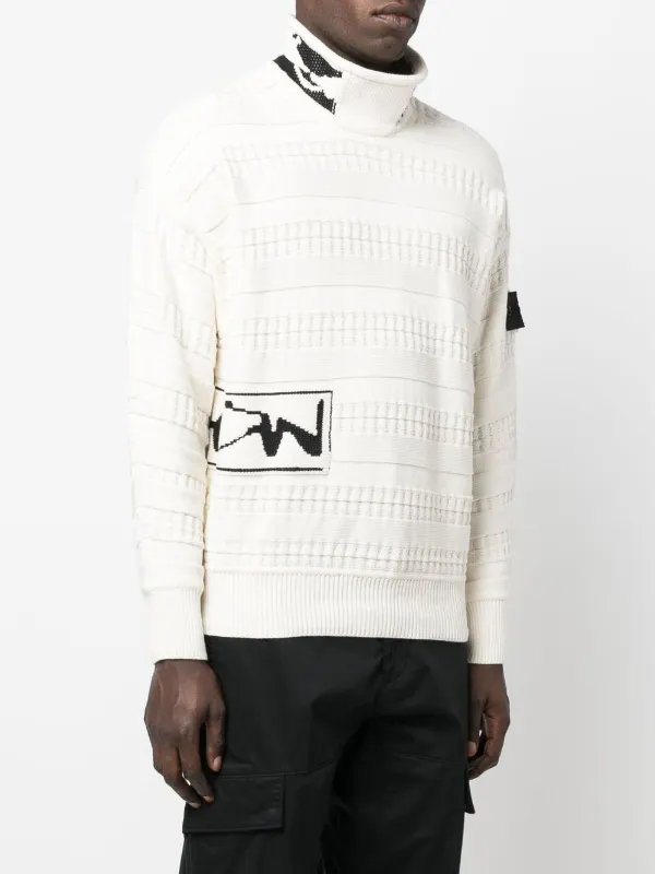 Stone Island Shadow Project Fair isle-knit mock-neck Jumper - Farfetch