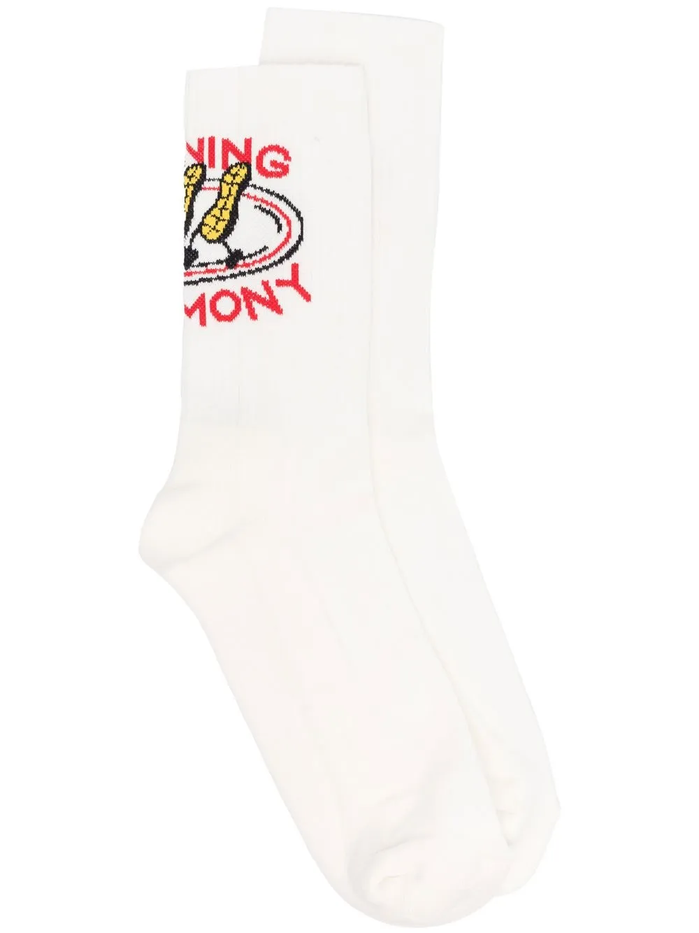 

Opening Ceremony Peanuts logo-intarsia socks - White