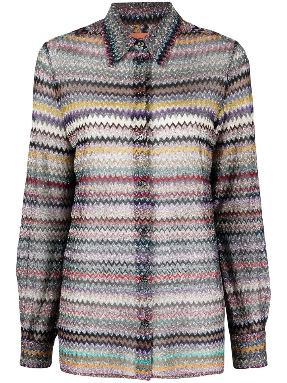 

Missoni camisa con estampado en zigzag - Azul