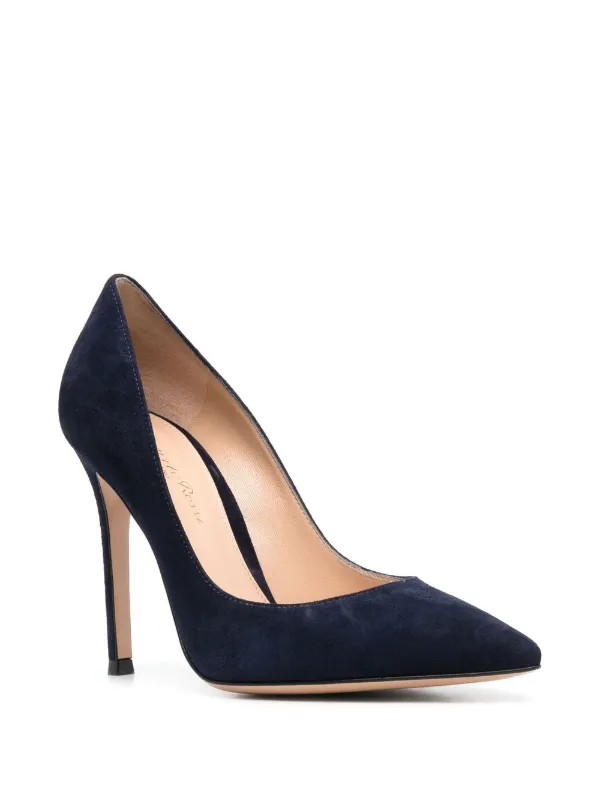 Gianvito Rossi Gianvito 105mm Suede Pumps Blue FARFETCH CA