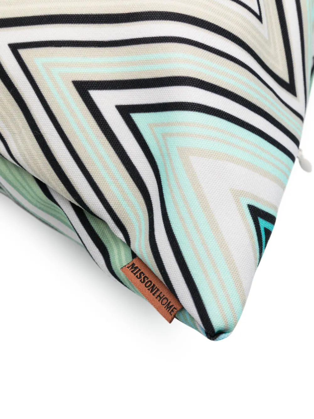 Missoni Zigzag-print Soft Cushion In Grün