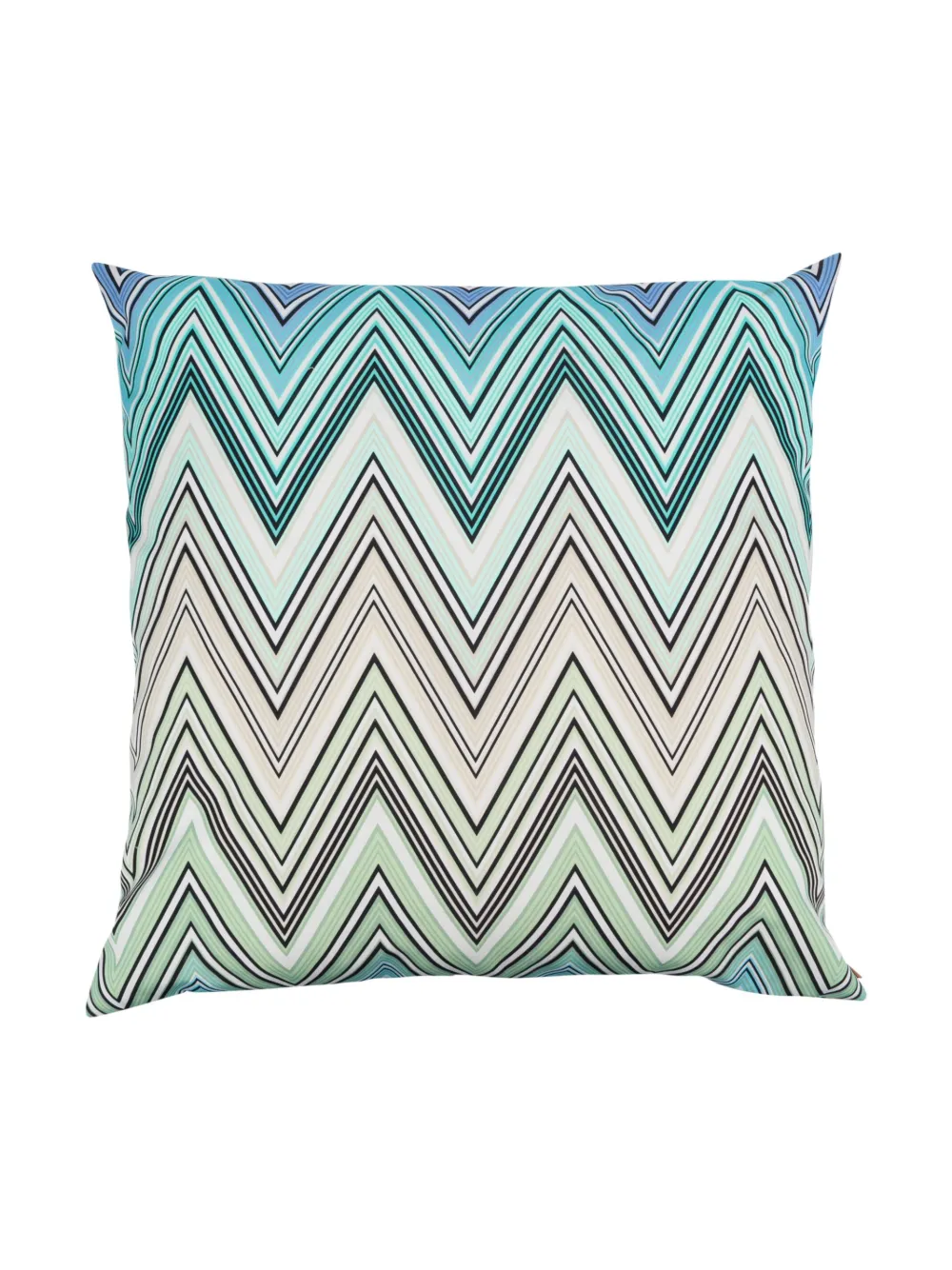 Missoni Zigzag-print Soft Cushion In Grün