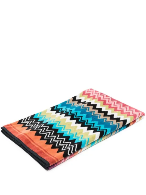 Missoni Home zigzag-pattern cotton bath mat