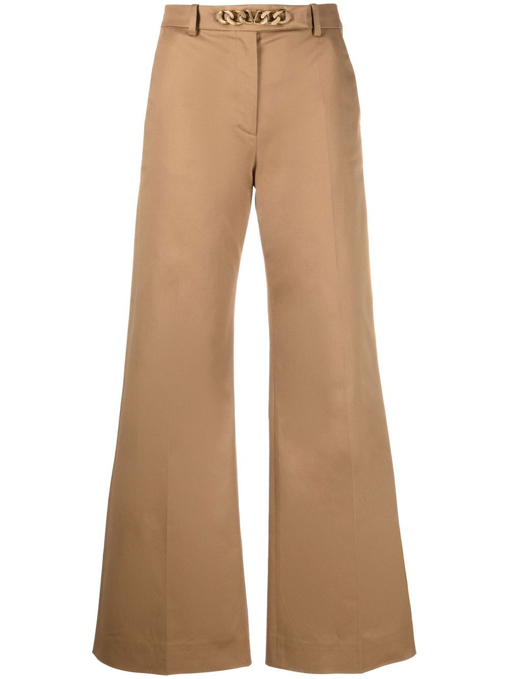 high-waisted wide-leg trousers