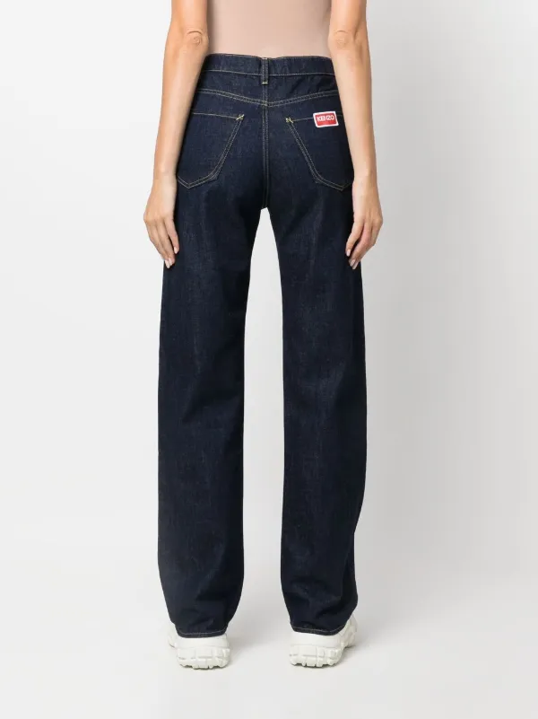 Kenzo Asagao straight fit Jeans Blue FARFETCH ID