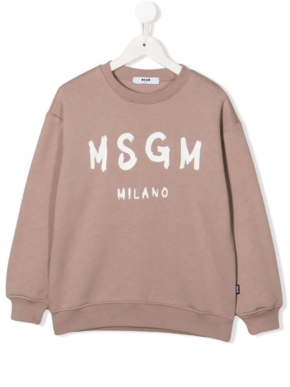 

MSGM Kids logo-print detail sweatshirt - Neutrals