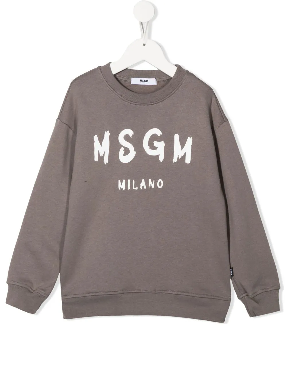 

MSGM Kids playera con logo estampado y cuello redondo - Gris