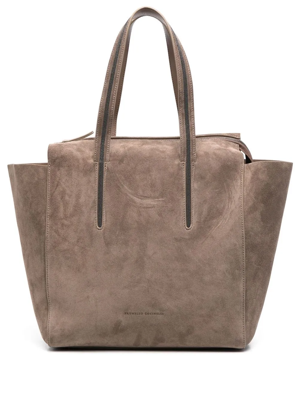 

Brunello Cucinelli tote con detalle de cadena Monili - Gris