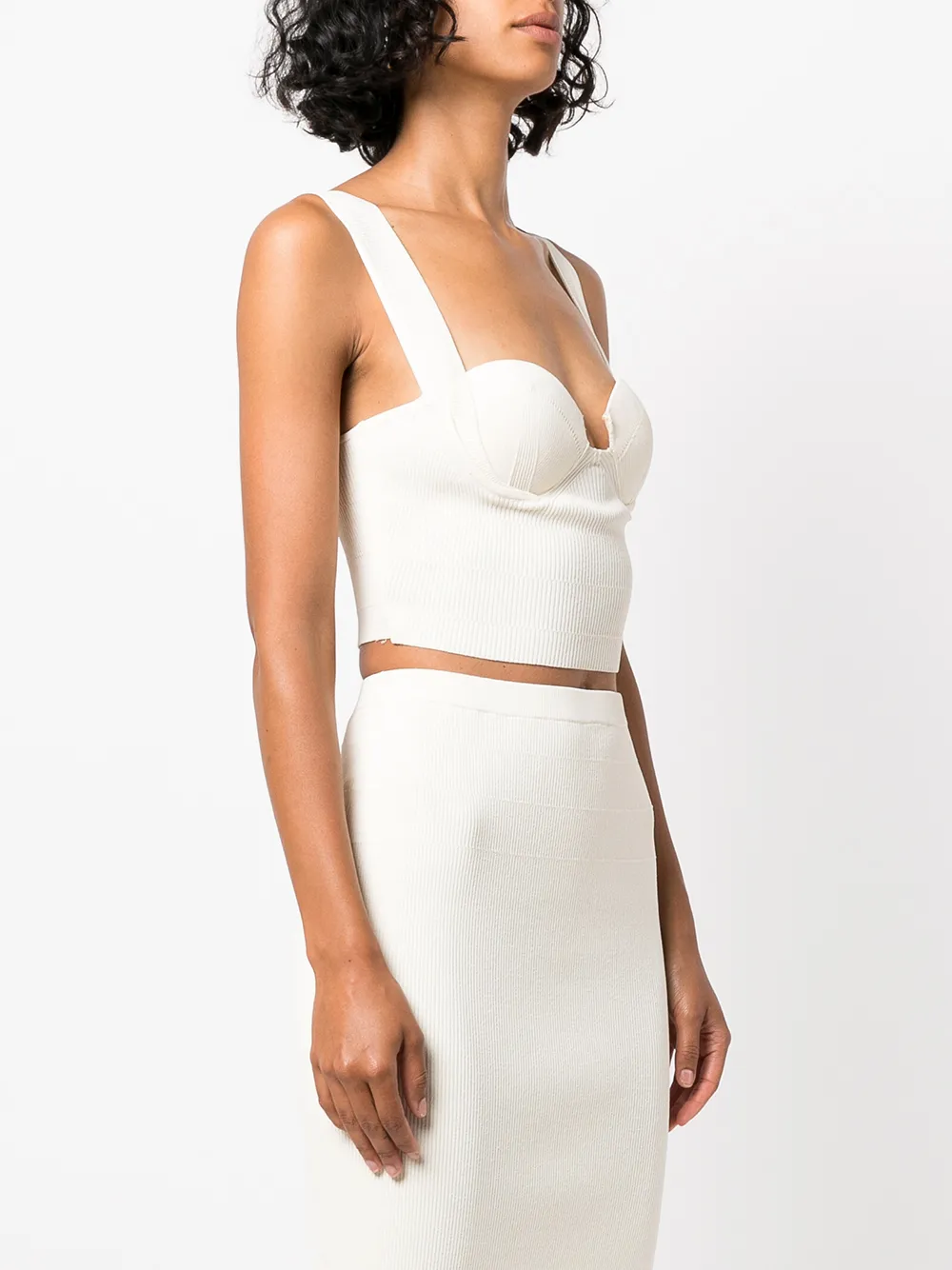  Altuzarra Nyneve Cropped Top   Weiß 