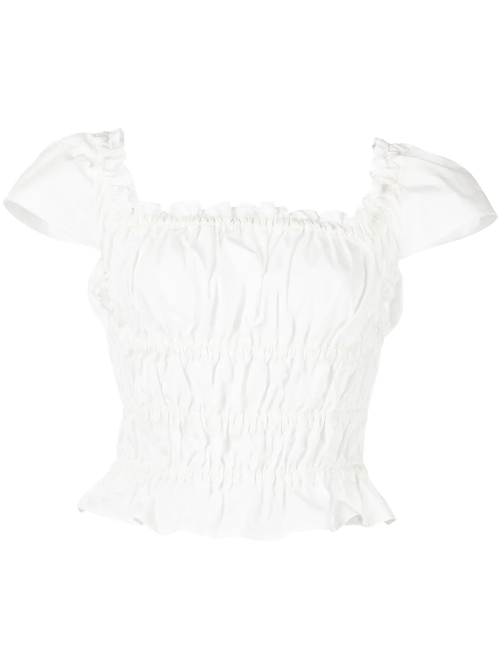 

Altuzarra blusa Darcey con ribete de volantes - Blanco