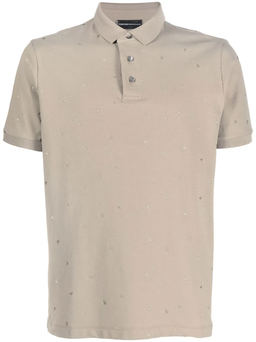 

Emporio Armani playera tipo polo con logo bordado - Neutro