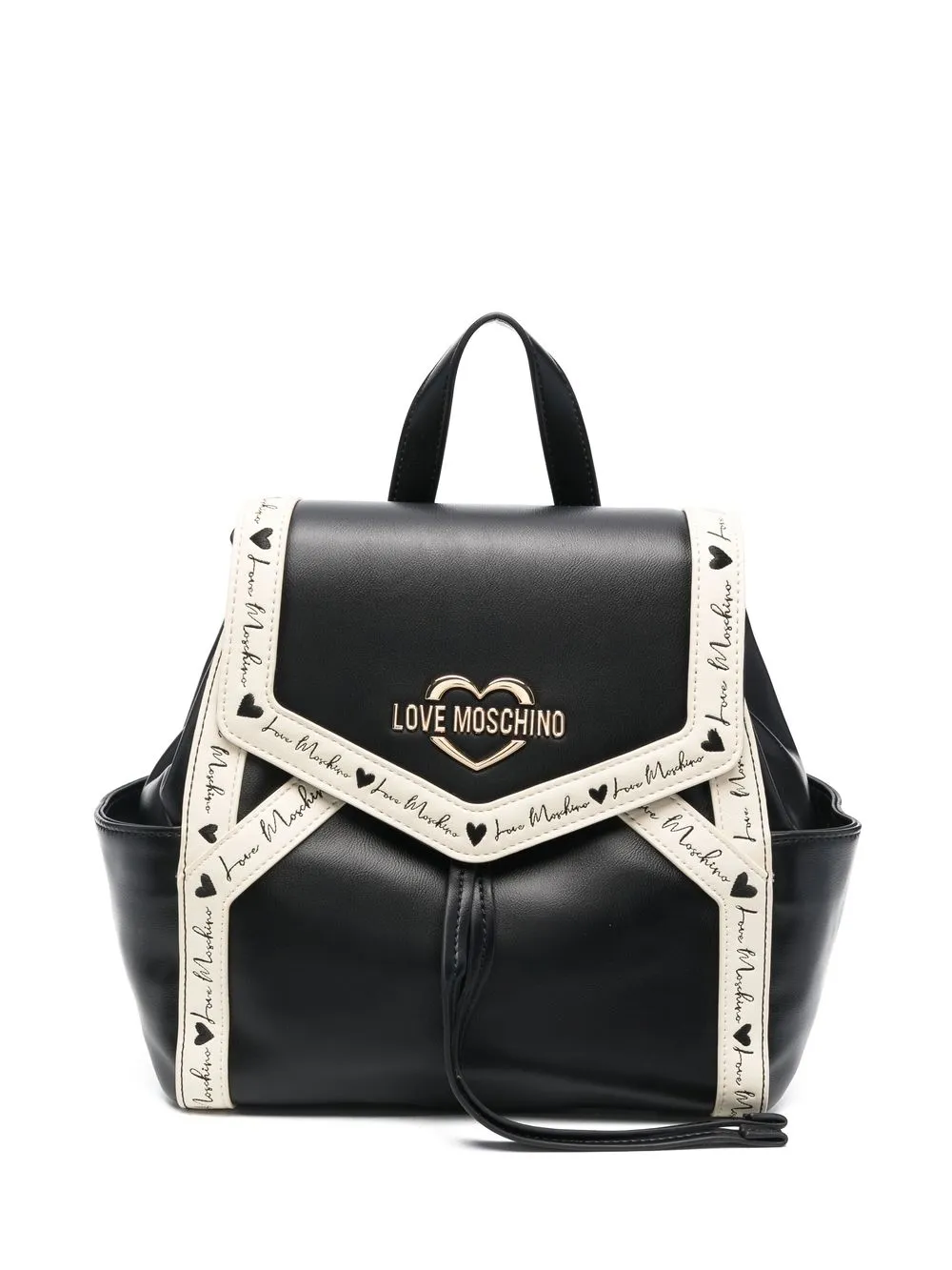 

Love Moschino mochila con logo y cordones - Negro