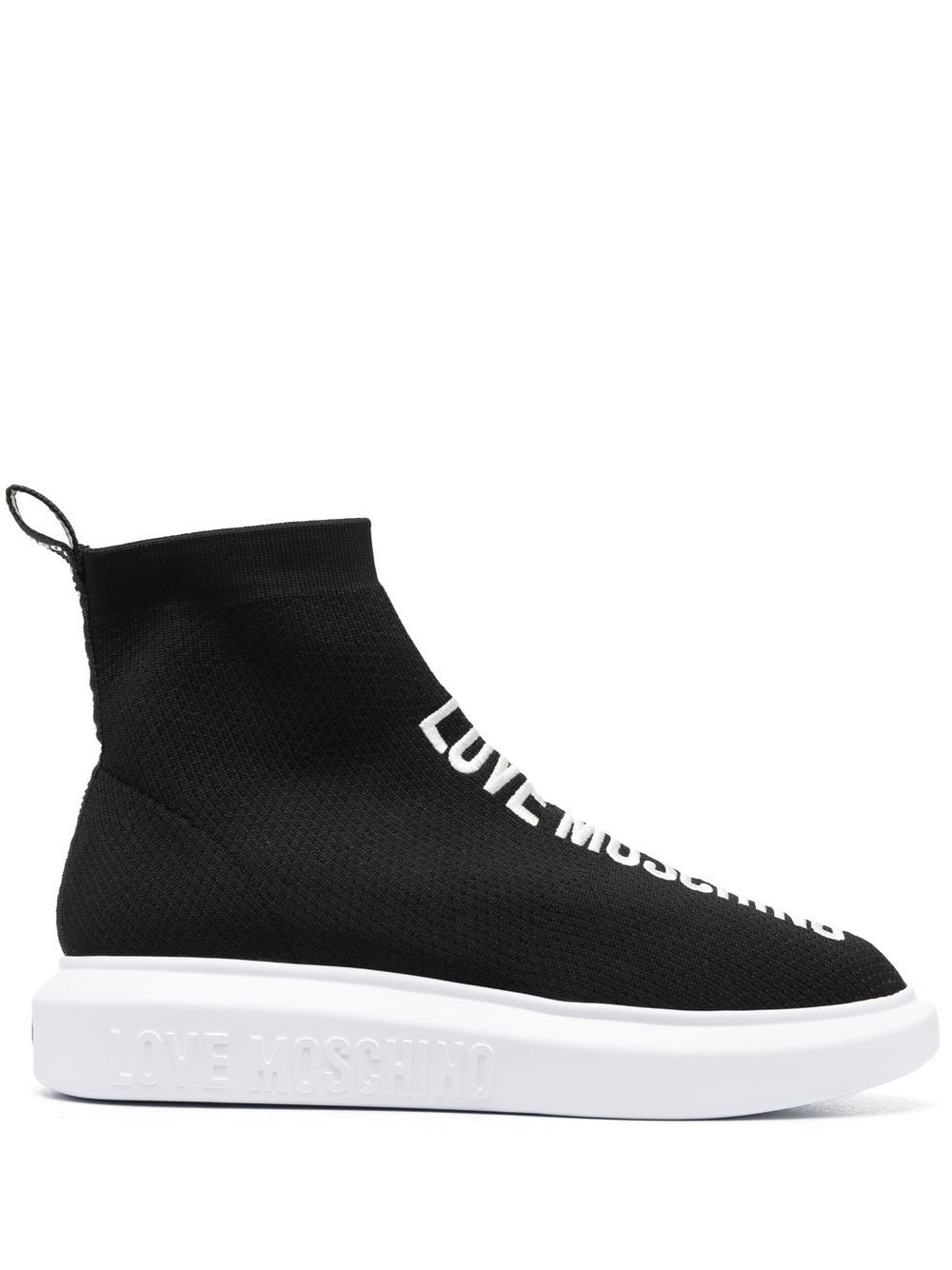 Image 1 of Love Moschino high-top logo-print sneakers
