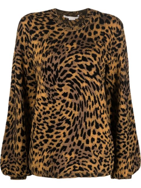 Stella McCartney leopard-print knitted jumper Women